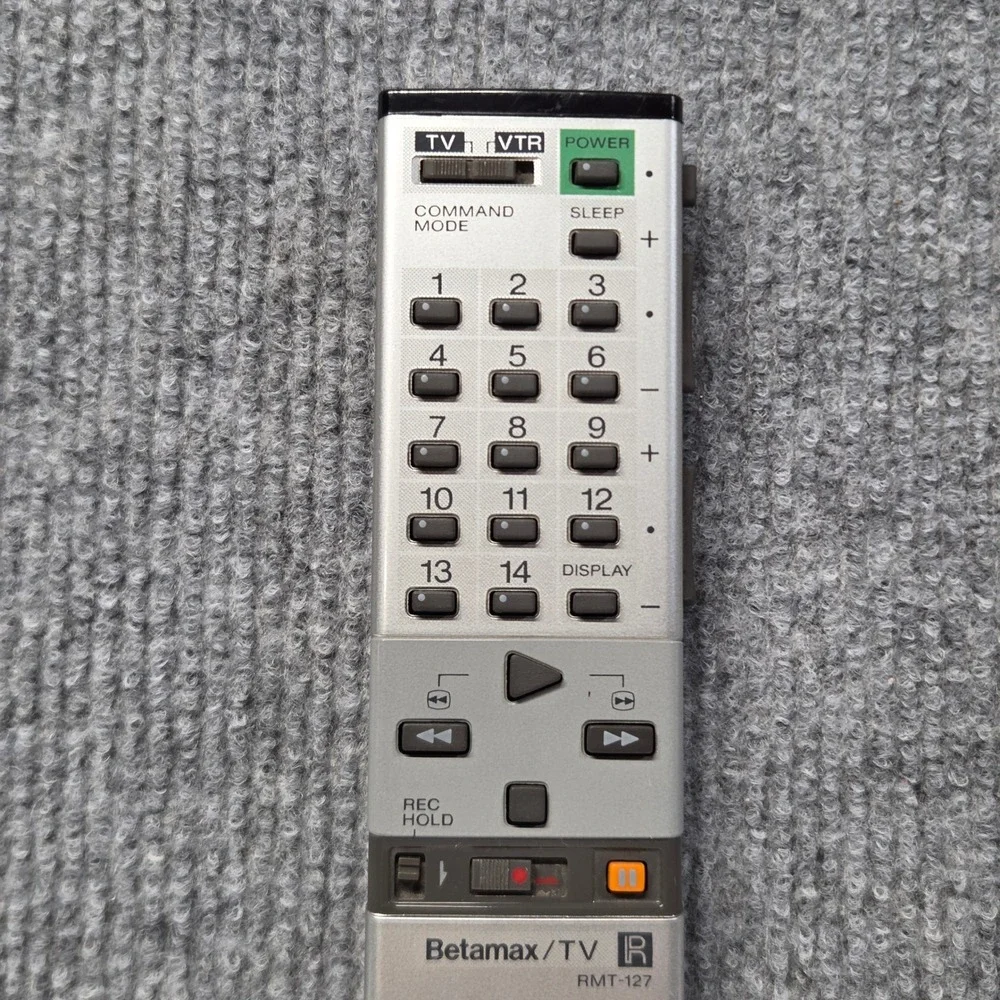 Sony RMT-127 Betamax TV VTR Remote Control Vintage Made in Japan